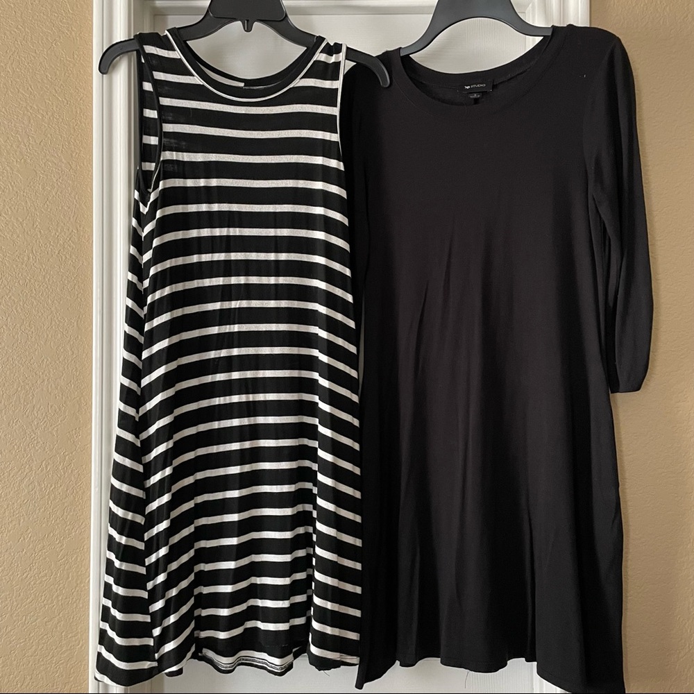 Two AB Studio knee length swing dresses with pockets